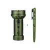 Grüne Olight Marauder Mini 2 Taschenlampe und Open Pro Stiftlampe in Vorderansicht für Outdoor und Alltag Sportler
