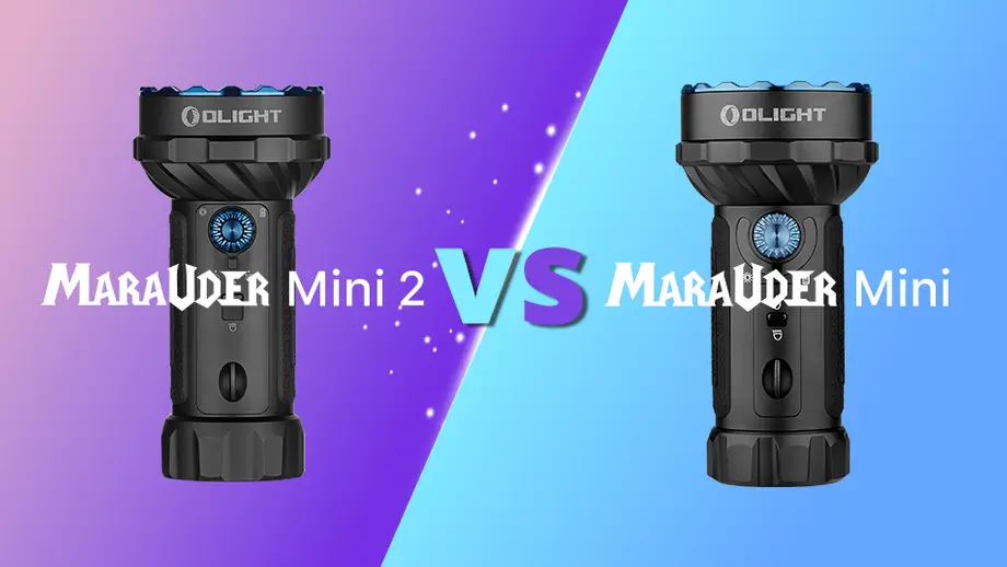 Vergleich der Olight Taschenlampen Marauder Mini 2 und Marauder Mini