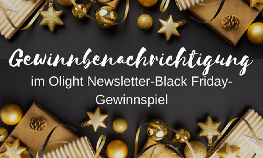 Newsletter Gewinnbenachrichtigung während des Black Fridays