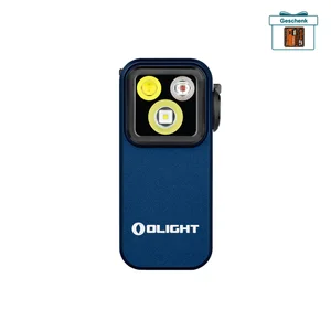 Olight Oclip Pro blaue Multitool-Lampe, Vorderansicht, mit Mehrzweckleuchten für den täglichen Gebrauch