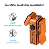 Olight Oclip 2 Ultra orange Clip-Leuchte im Detail mit klappbarem Kopf und robustem Befestigungsclip für EDC und Outdoor-Einsatz