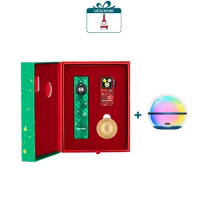 Weihnachtsgeschenkset mit Taschenlampen und mehrfarbigem LED-Licht, ideal für festliche Anlässe.