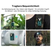 Olight Oclip Pro S grüne Karabinerlampe als Stirnlampe beim Wandern, auf Metall befestigt oder an Rucksackriemen geklippt