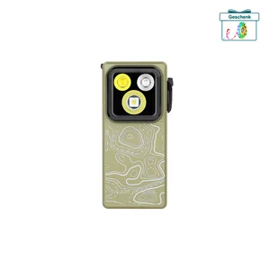 Olight Grüner Oclip Ultra Multi-Licht mit Topographie-Muster für den täglichen Gebrauch