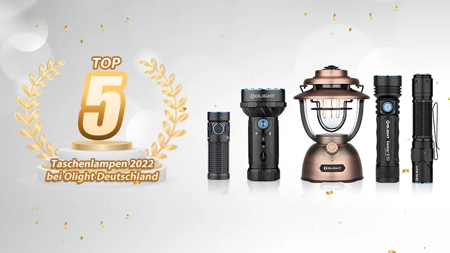 TOP 5 Taschenlampen 2022 bei Olight Deutschland