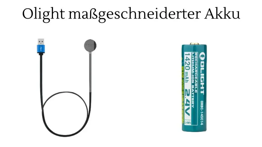Warum verwenden Olight-Taschenlampen maßgeschneiderten Akku und magnetische Aufladung?