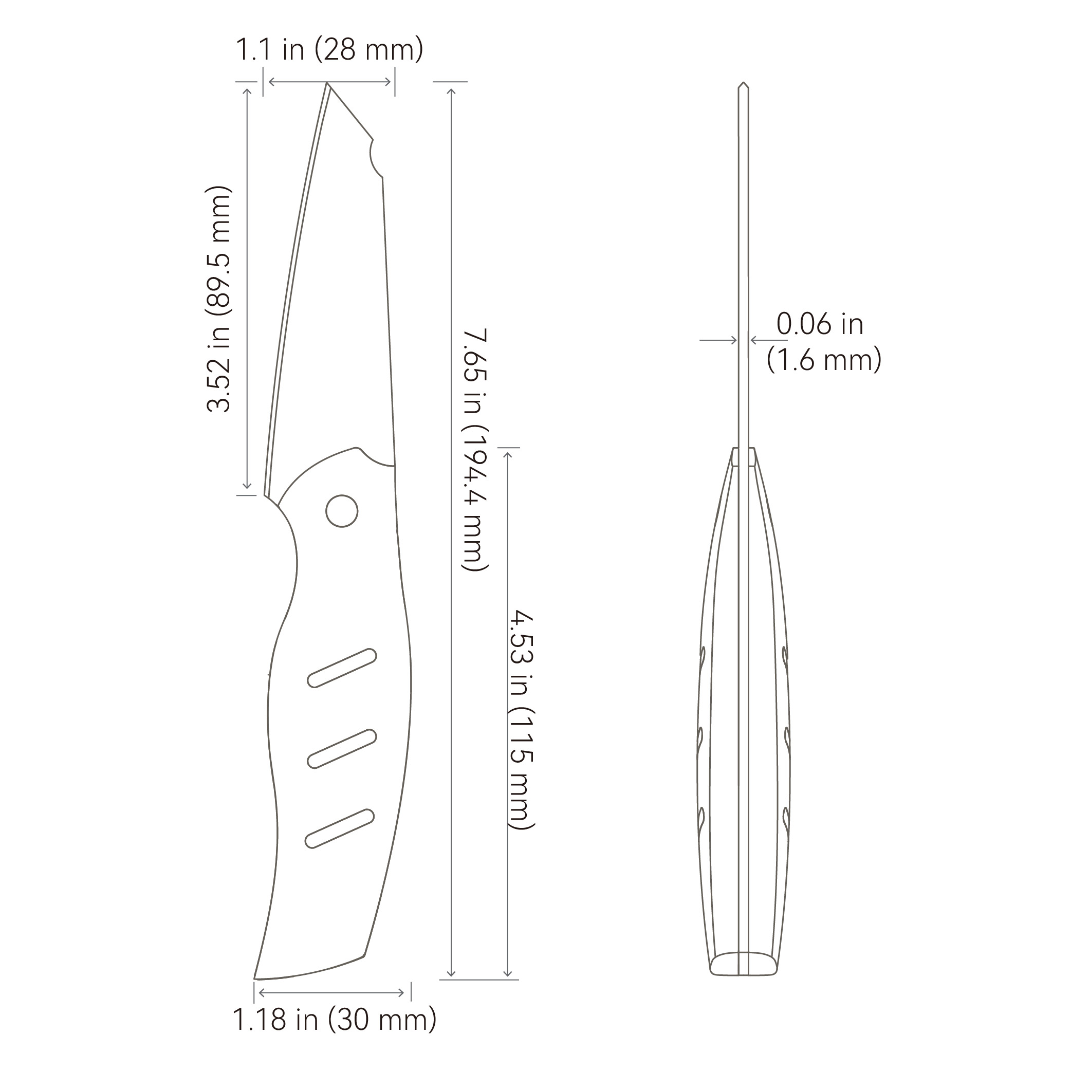 OREMAKE Allzweckmesser aus Damaszenerstahl mit G10-griff  Sheepdog