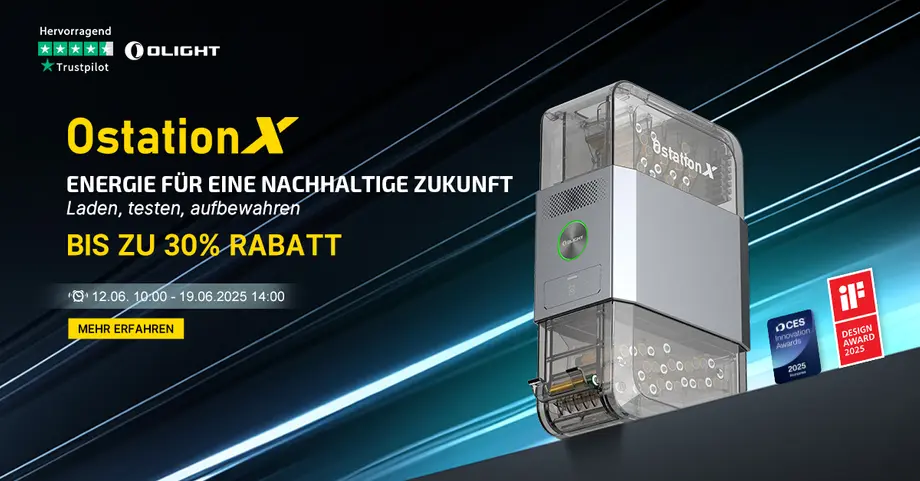 Stressfreies Laden mit Ostation X AAA: 3-in-1-Smart-Ladestation für AA/AAA