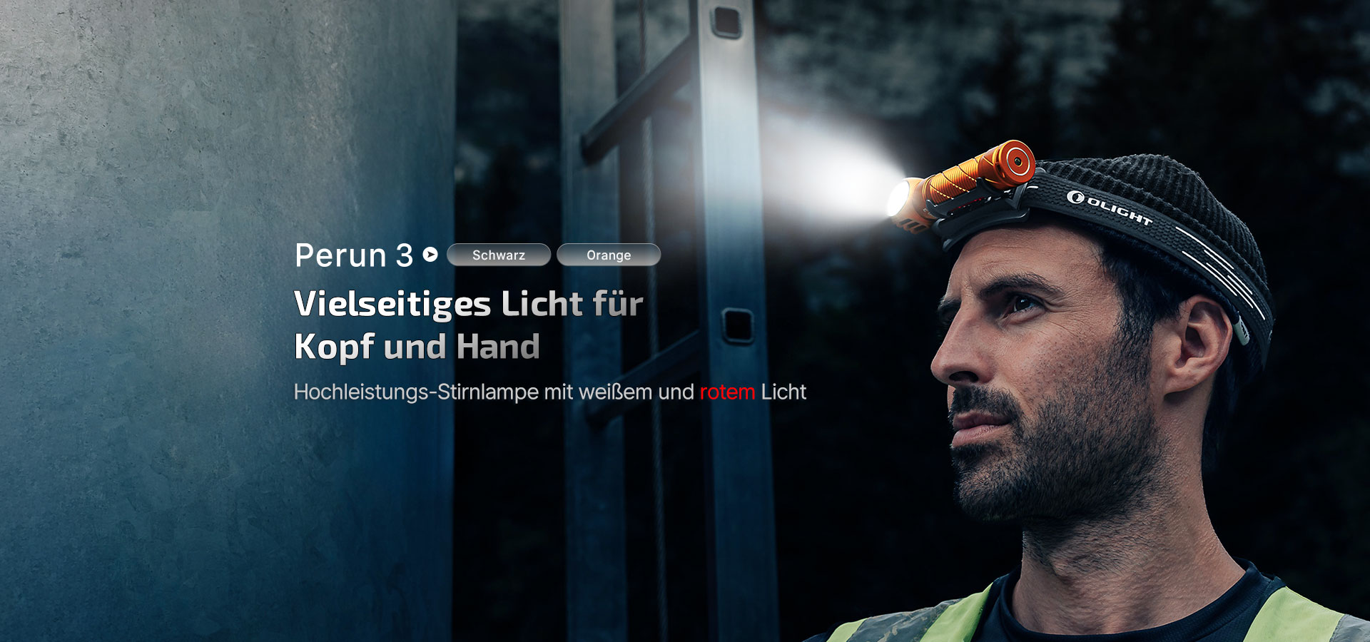 Olight Perun 3 im offiziellen Anwendungsfoto