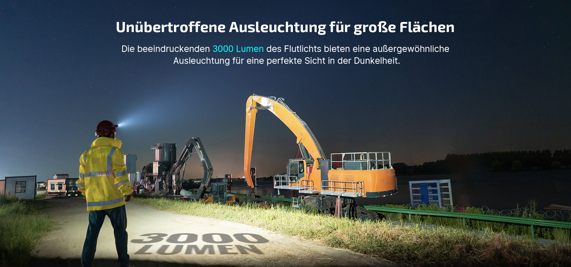 Perun 3 als Wei&szlig;licht-Stirnlampe in einer offiziellen Au&szlig;enanwendung
