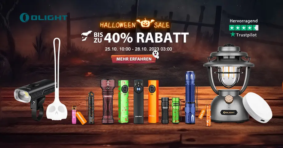 Halloween feiern mit Olight! Neuheiten Max. 40% Rabatt