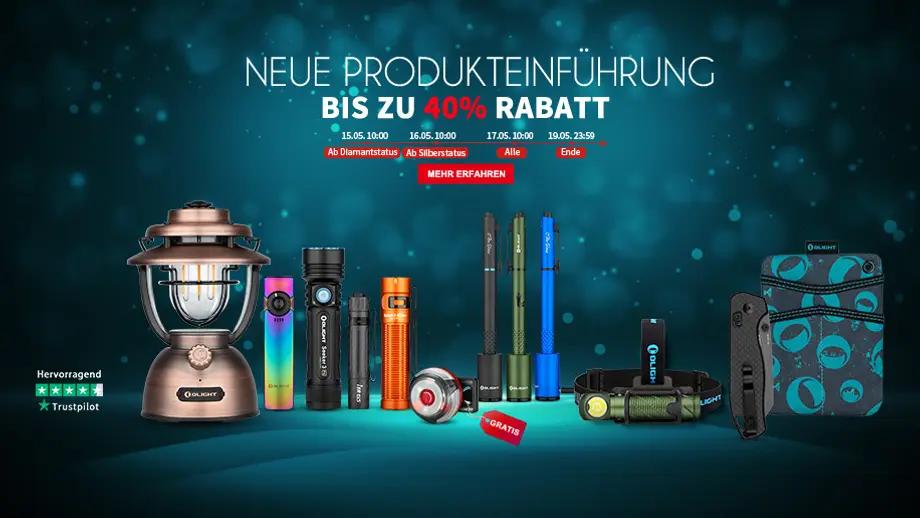 Olights Neuheiten im Mai mit max. 40% Rabatt kommen! Was ist dabei?