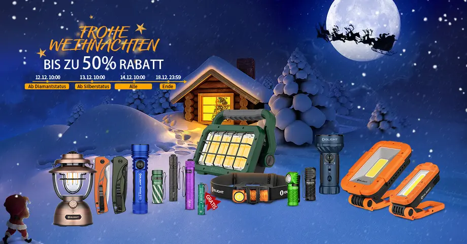 2022 Olight Weihnachts-Sale Nachricht:Zeitraum, Neue Produkte und Gewinnspiele