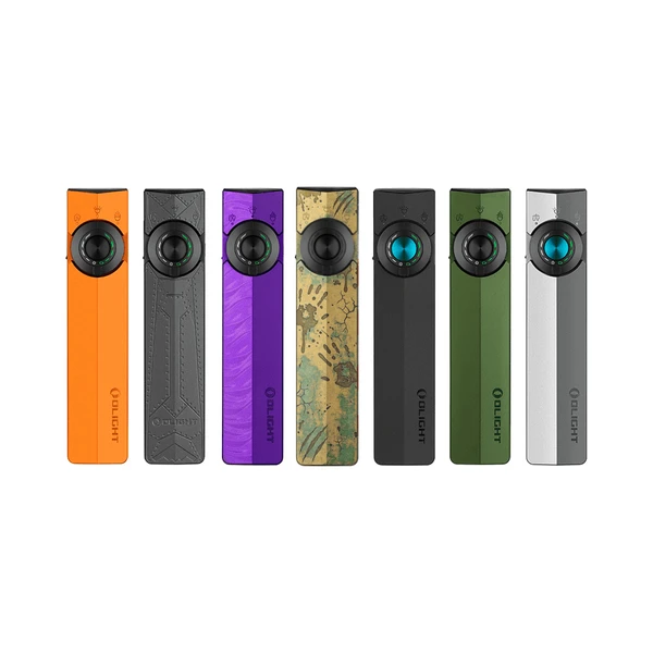 Olight ArkPro LED Taschenlampe im Zombie-Design mit UV-Licht und Laser für EDC und taktischen Einsatz in Vorderansicht