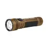 Olight Seeker 3 Pro Taschenlampe in Wüstenbraun mit rutschfestem Griff und Drehschalter für Outdoor-Einsätze