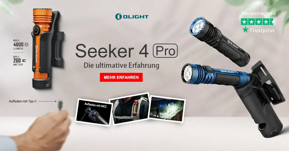 Seeker 4 Pro LED Taschenlamep: Verbesserte Version von Seeker 3 Pro