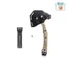 Olight Oclip Pro LED Taschenlampe in Schwarz und taktische Axt mit beigem Griff im Set für Outdoor-Abenteuer