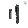 Schwarze Olight Oclip Pro LED Taschenlampe und Klappmesser Set für EDC und Outdoor Abenteuer
