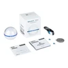 Olight Sphere Set mit transparenter, farbiger Lichtkugel, Verpackung, Handbuch und Zubehör.