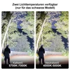 Olight Seeker 4 Pro Taschenlampe mit zwei Lichtfarbenoptionen, Kaltweiß und Neutralweiß, für den Einsatz im Freien.