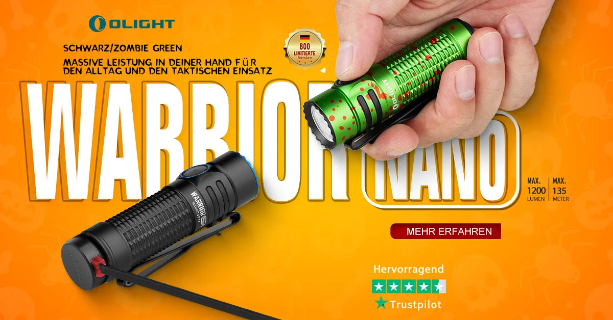 Warrior Nano für den Alltag & taktischen Einsatz, unglaubliche Leistung in deiner Hand