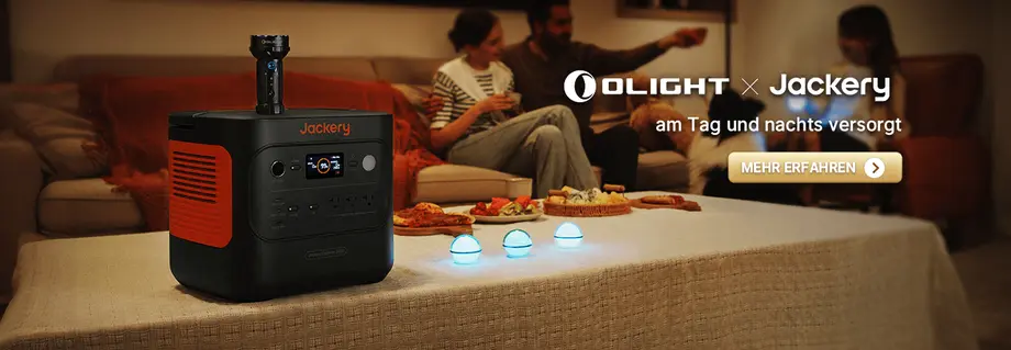 Jackery × Olight: Licht und Strom, egal wann oder wo