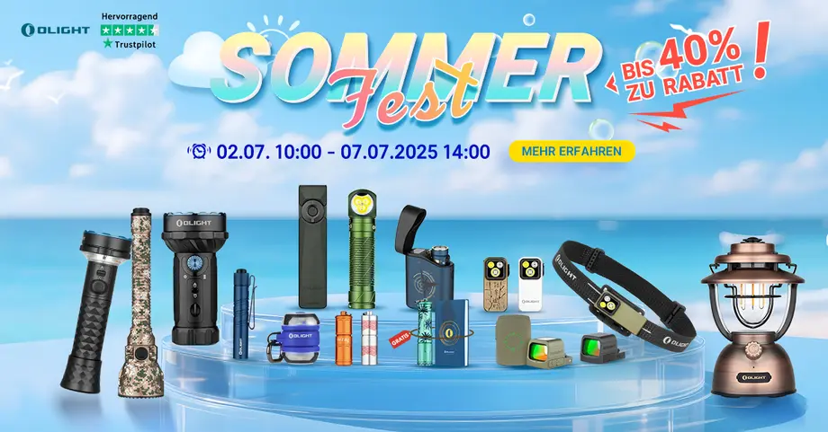 Olight Sommer Fest 2025: Dein Abenteuer wartet mit bis zu 40% Rabatt!