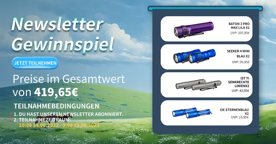 Newsletter-Giveaway Aktion im August (Exklusiv für Abonnent*innen)