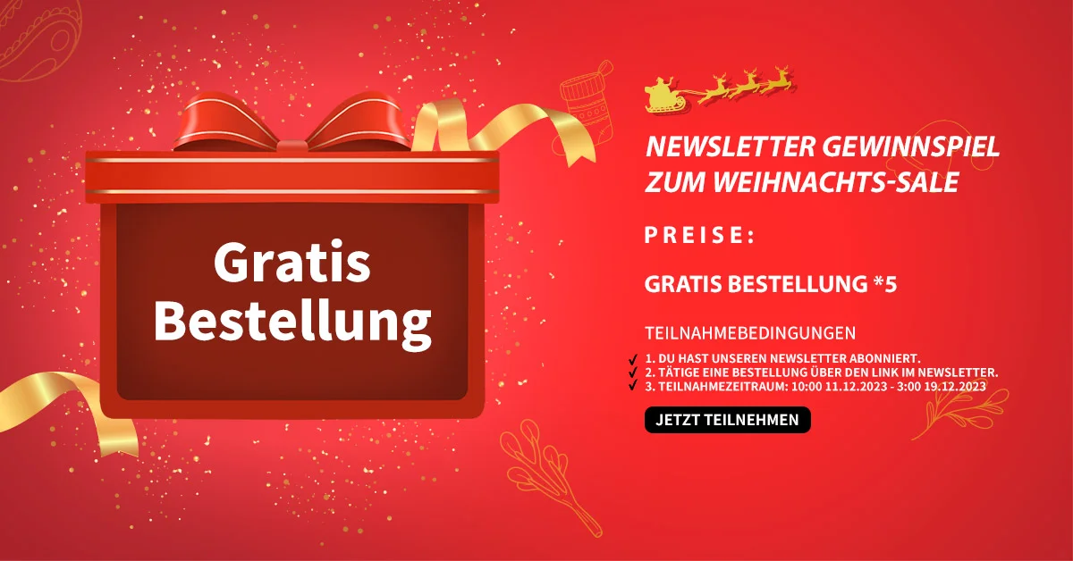 Newsletter Gewinnspiel zum Weihnachts-Sale