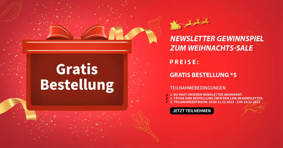 Newsletter Gewinnspiel zum Weihnachts-Sale