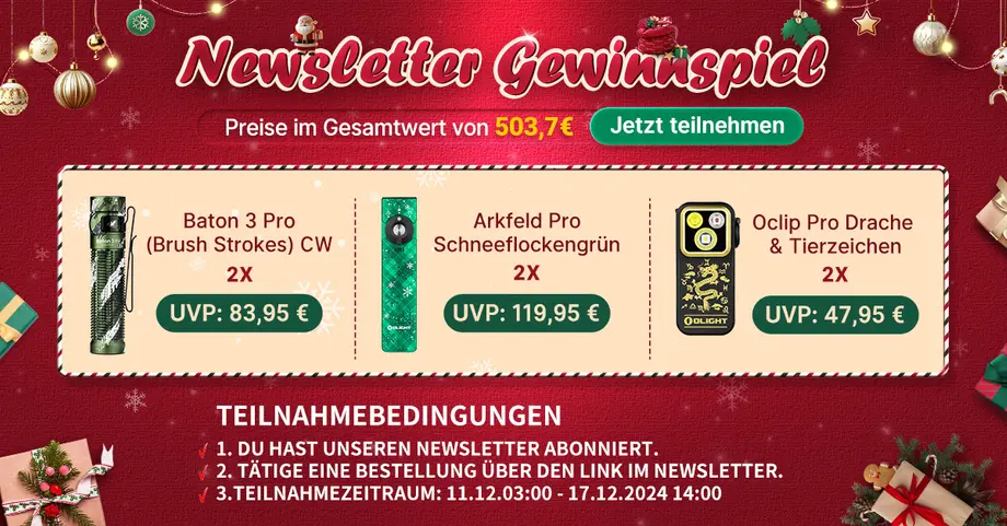 Newsletter Gewinnspiel im Dezember(Exklusiv für Abonnent*innen)